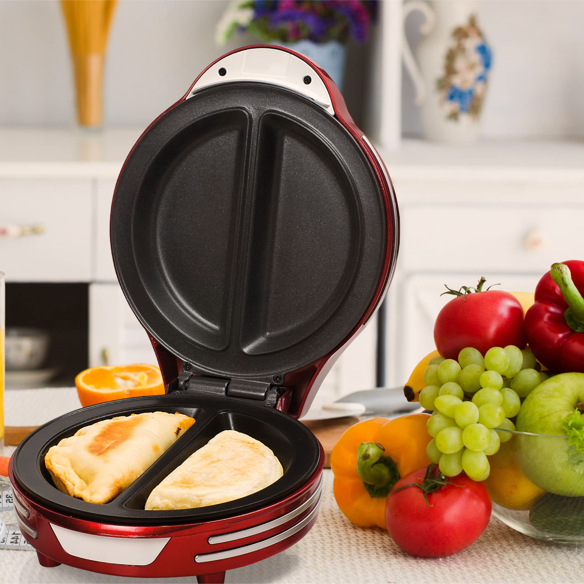 Ariete Omelette Maker 700W | Automatic Egg Omelet Making Machine Plates & Power Light Ready | Electric Pan for omelettes tortillas, calzones, empanadas – Art182 Ariete Omelette Maker 700W | Automatic Egg Omelet Making Machine Plates & Power Light Ready | Electric Pan for omelettes tortillas, calzones, empanadas – Art182